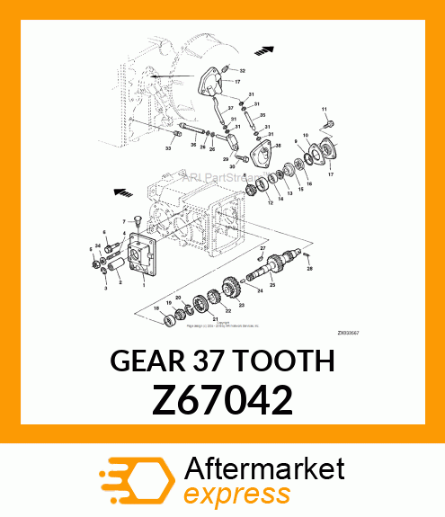 GEAR 37 TOOTH Z67042