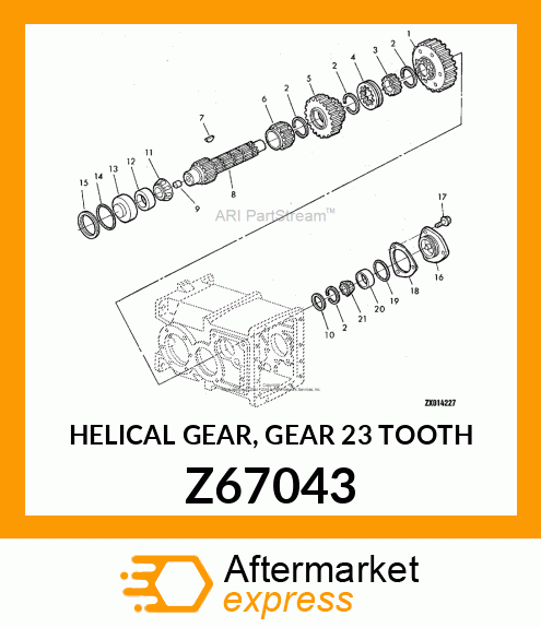 HELICAL GEAR, GEAR 23 TOOTH Z67043