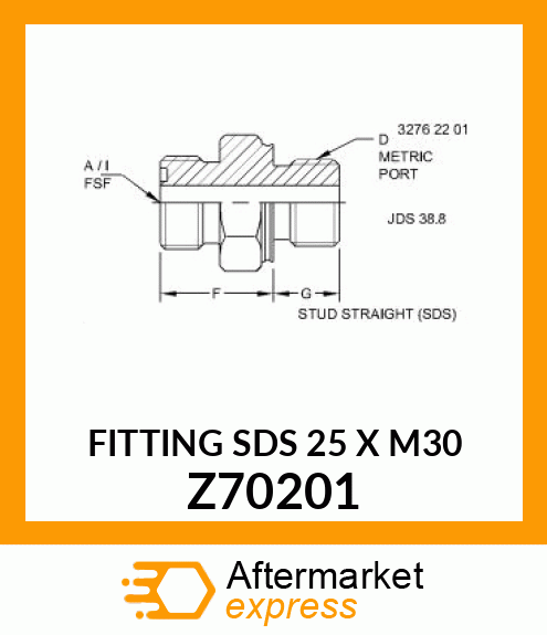 FITTING SDS 25 X M30 Z70201