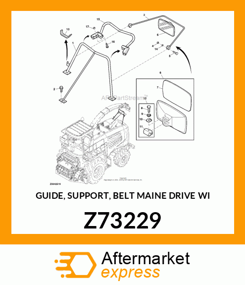 GUIDE, SUPPORT, BELT MAINE DRIVE WI Z73229
