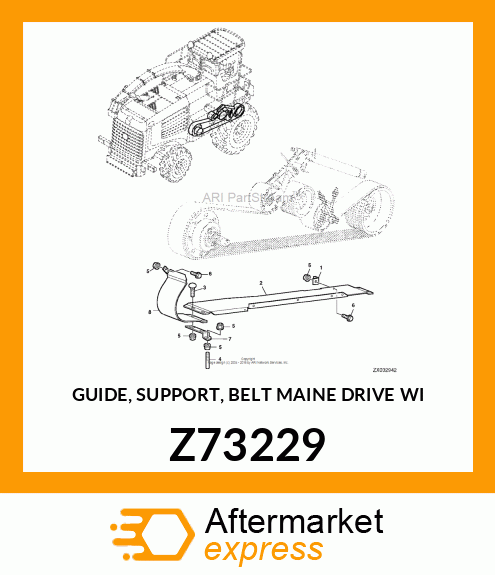 GUIDE, SUPPORT, BELT MAINE DRIVE WI Z73229
