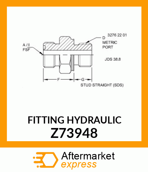 FITTING HYDRAULIC Z73948