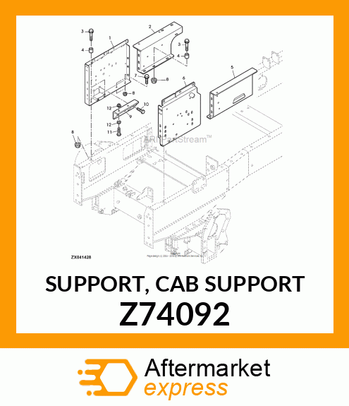 SUPPORT, CAB SUPPORT Z74092