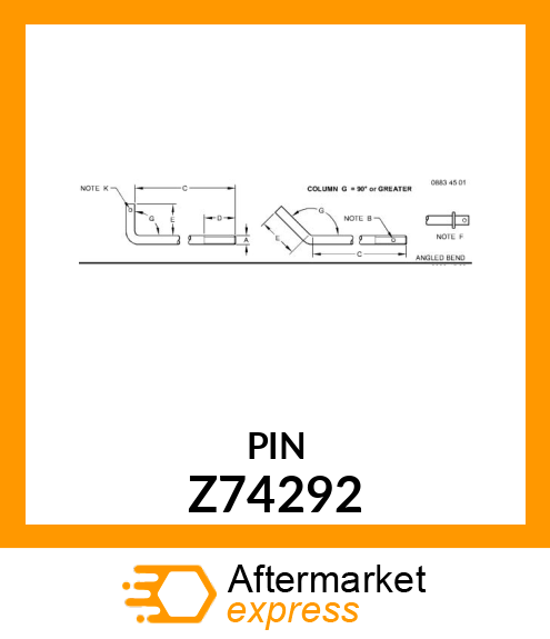 HOOK BOLT Z74292