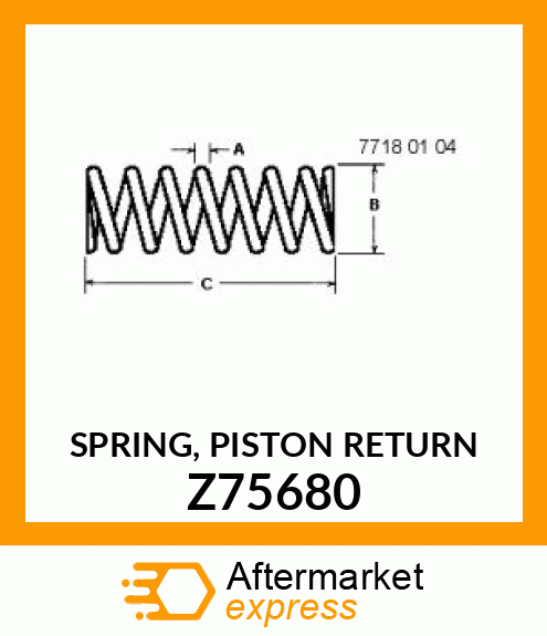 SPRING, PISTON RETURN Z75680