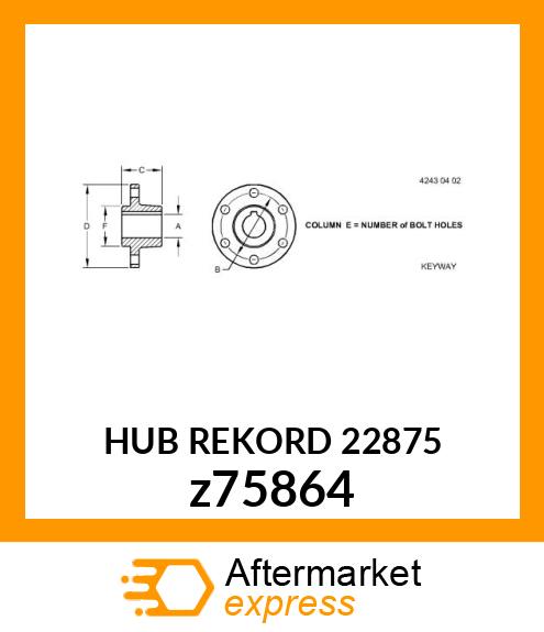 HUB REKORD 22875 z75864