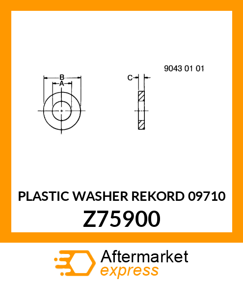 PLASTIC WASHER REKORD 09710 Z75900