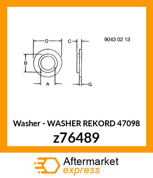 WASHER REKORD 47098 z76489