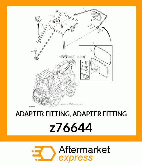 ADAPTER FITTING, ADAPTER FITTING z76644