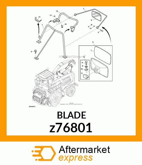 CUTTERBAR WEAR PLATE z76801