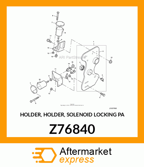 HOLDER, HOLDER, SOLENOID LOCKING PA Z76840