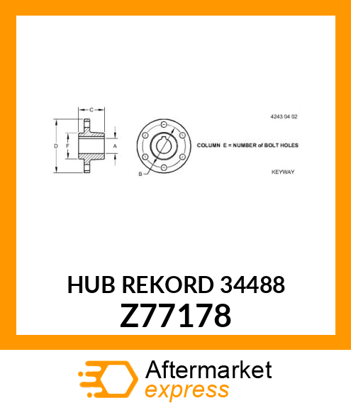 HUB REKORD 34488 Z77178