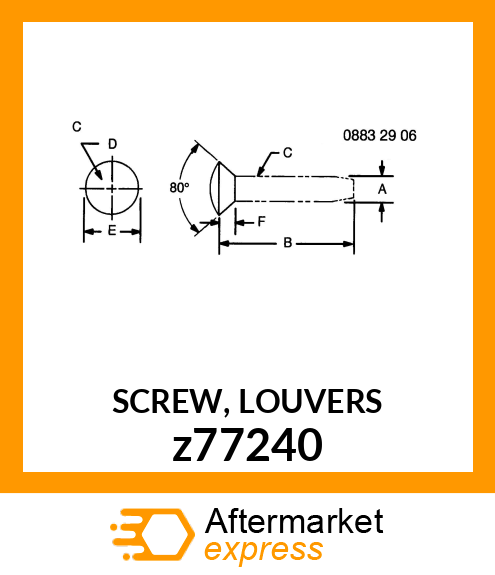 SCREW, LOUVERS z77240