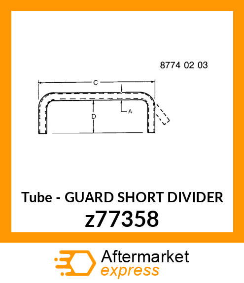 GUARD SHORT DIVIDER z77358