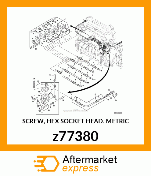 SCREW, HEX SOCKET HEAD, METRIC z77380