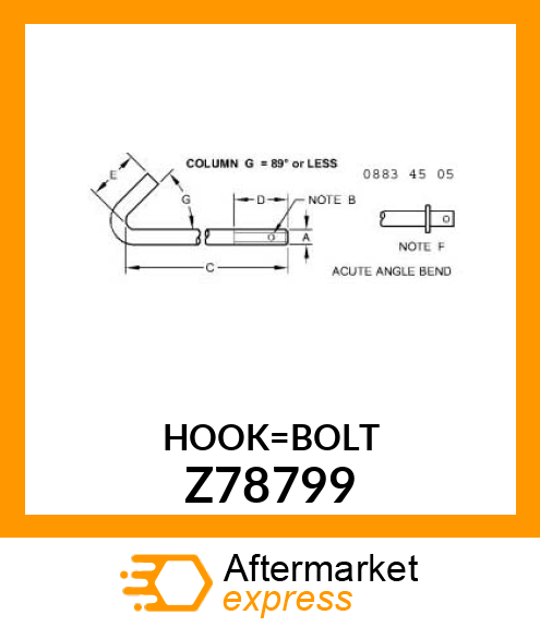 HOOK BOLT Z78799