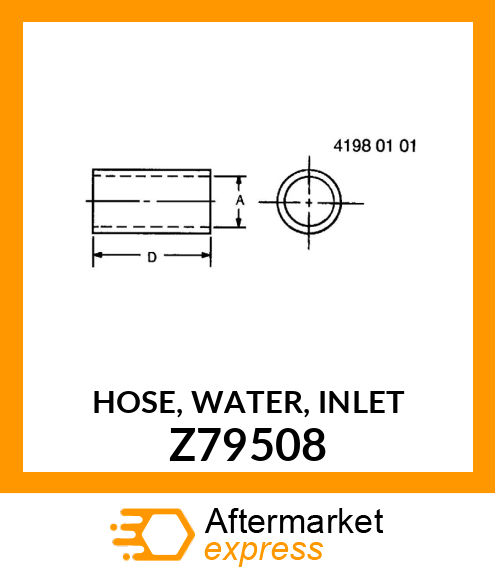 HOSE, WATER, INLET Z79508