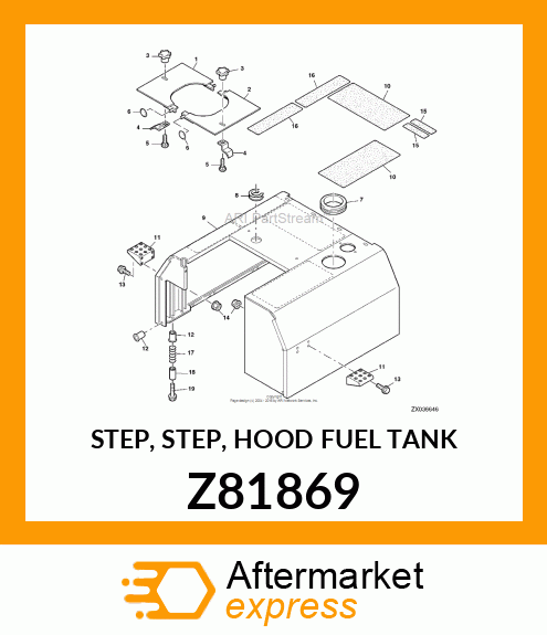 STEP, STEP, HOOD FUEL TANK Z81869