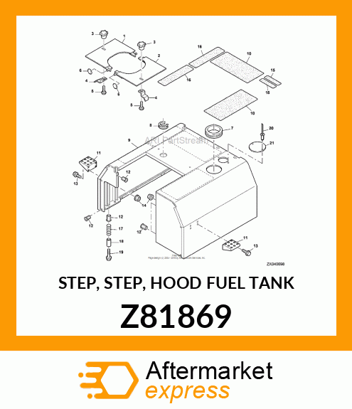 STEP, STEP, HOOD FUEL TANK Z81869