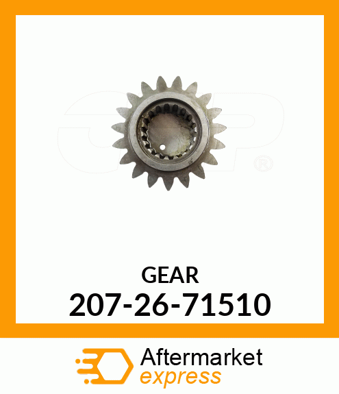 Spare part 207-26-71510 + Gear