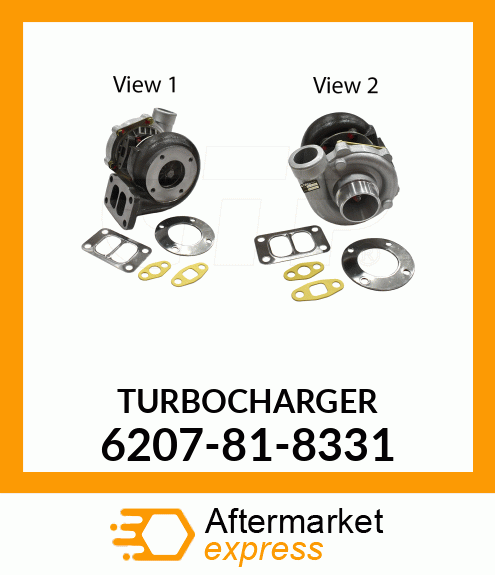 Spare part 6207-81-8331 + TURBOCHARGER ASS'Y