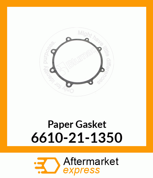 Spare part 6610-21-1350 + GASKET,REAR PLATE