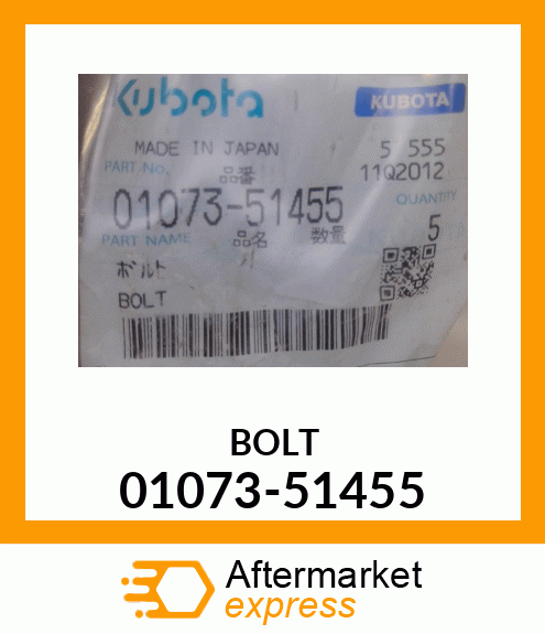 BOLT 01073-51455