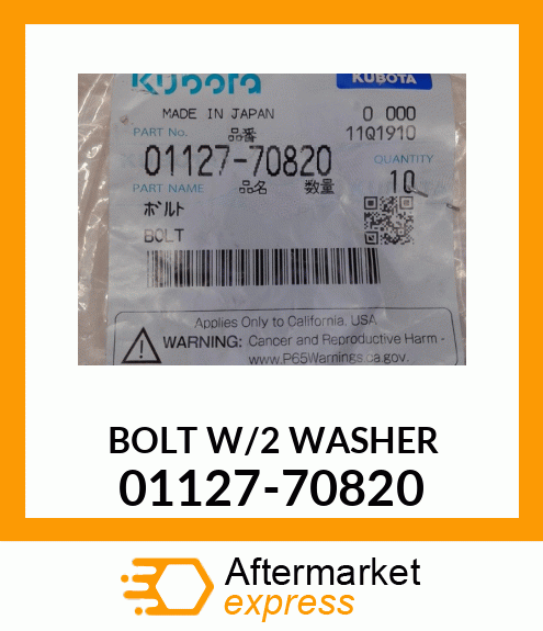 BOLT_W/2WASHERS 01127-70820