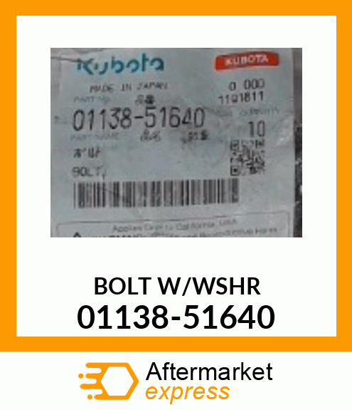 BOLTW/WSHR 01138-51640