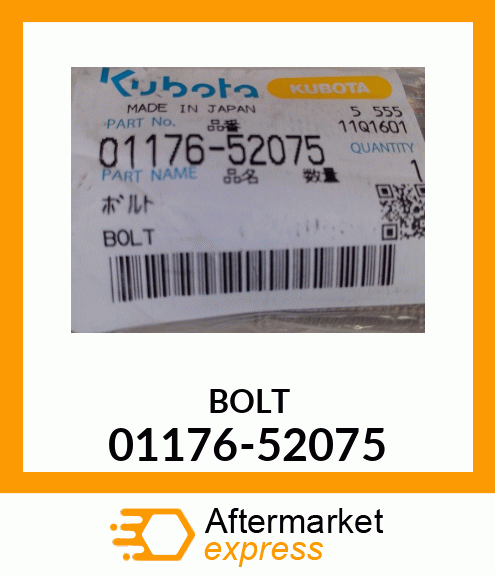 BOLT 01176-52075