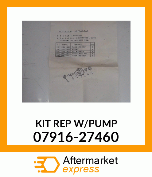 KIT_REP_W/PUMP_ 07916-27460