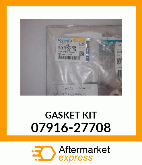 GASKET KIT 07916-27708