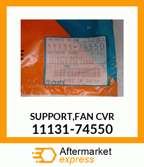 SUPPORT,FAN_CVR 11131-74550