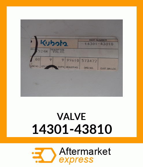 VALVE 14301-43810