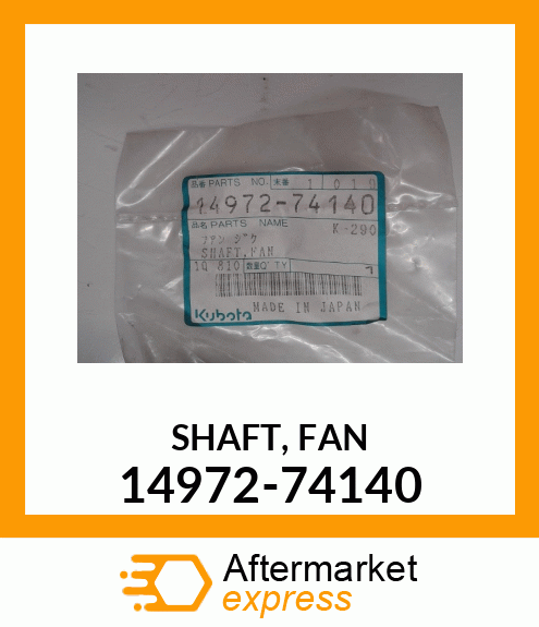 SHAFT,_FAN 14972-74140