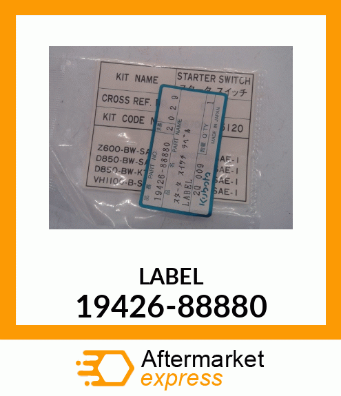 LABEL 19426-88880