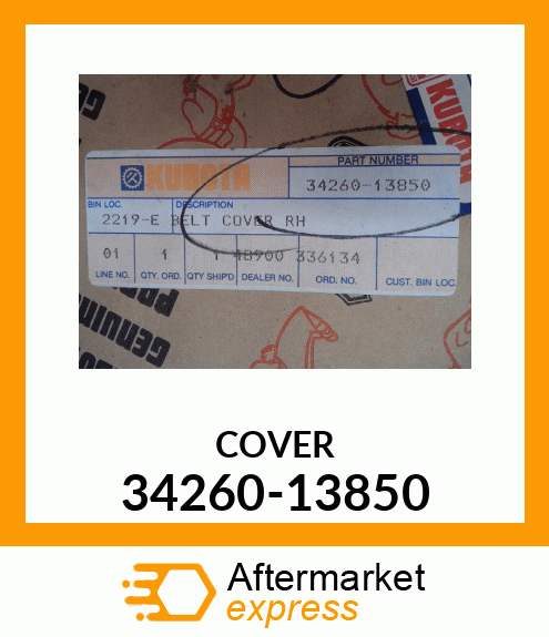 COVER 34260-13850