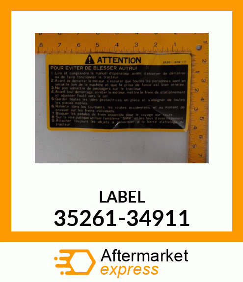 LABEL 35261-34911