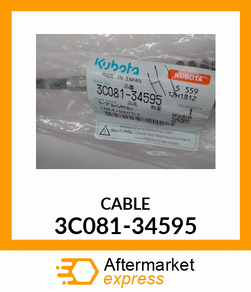 CABLE 3C081-34595