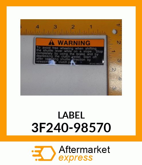 LABEL 3F240-98570