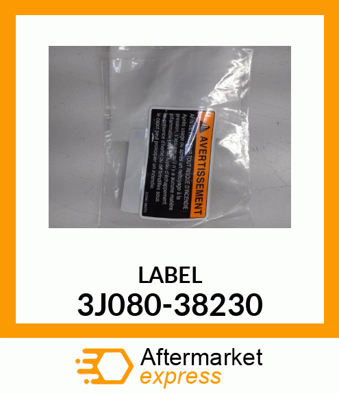 LABEL 3J080-38230