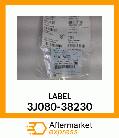 LABEL 3J080-38230