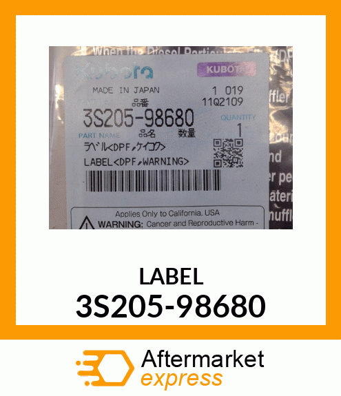 LABEL 3S205-98680