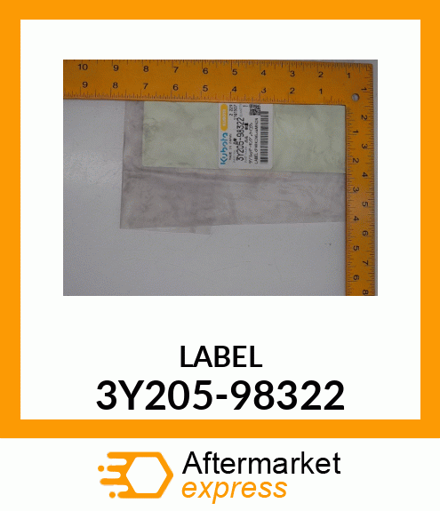 LABEL 3Y205-98322