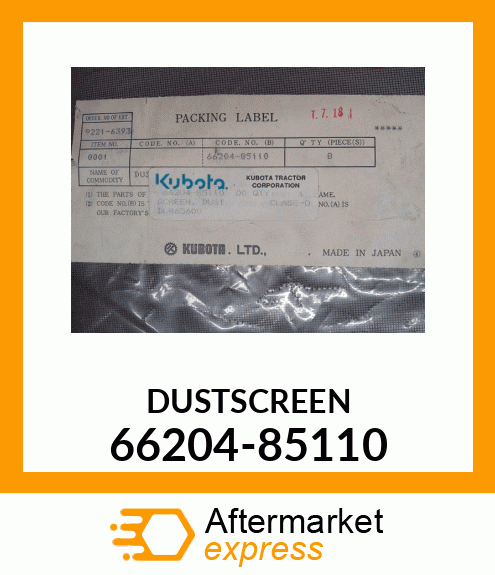 DUSTSCREEN 66204-85110