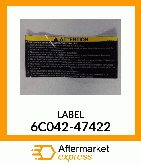 LABEL 6C042-47422