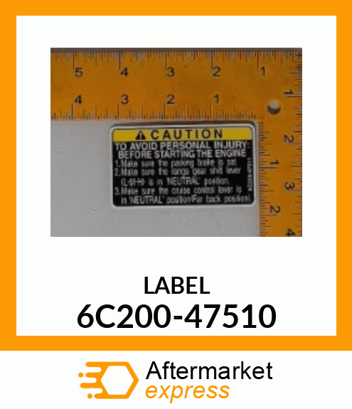 LABEL 6C200-47510