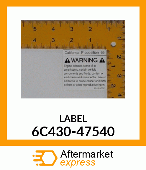 LABEL 6C430-47540