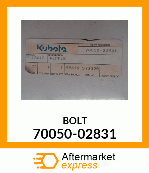 BOLT 70050-02831