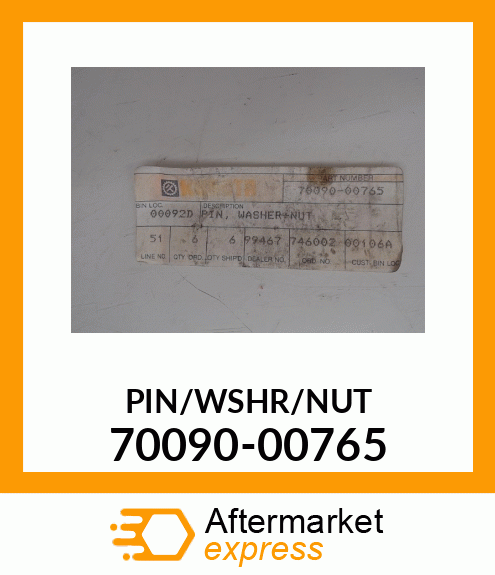 PIN/WSHR/NUT 70090-00765